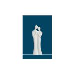 Βάζο ArteLibre Ερωτευμένο Ζευγάρι Λευκό Κεραμικό 6x9x27cm