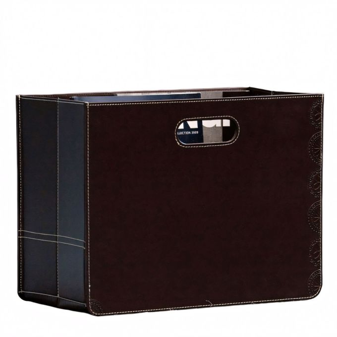 Θήκη Για Περιοδικά ArteLibre Καφέ Δερματίνη/Ύφασμα 19x40x30cm