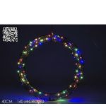 Χριστουγεννιάτικος Δακτύλιος 40cm Με 140 MicroLED RGB