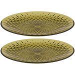 Πιάτα Διάφανα/Πράσινα/Χρυσά 20cm 2Τμχ ALPINA