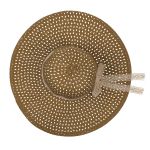 Καπέλο Ψάθινο Με Χρωματιστή Λωρίδα Φυσικό Φ46x12cm Μέγεθος One Size Σε 2 Χρώματα