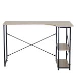 Γραφείο ArteLibre KELSTON Με Ράφια Δρυς/Μαύρο Μοριοσανίδα/Μέταλλο 120x73x75cm