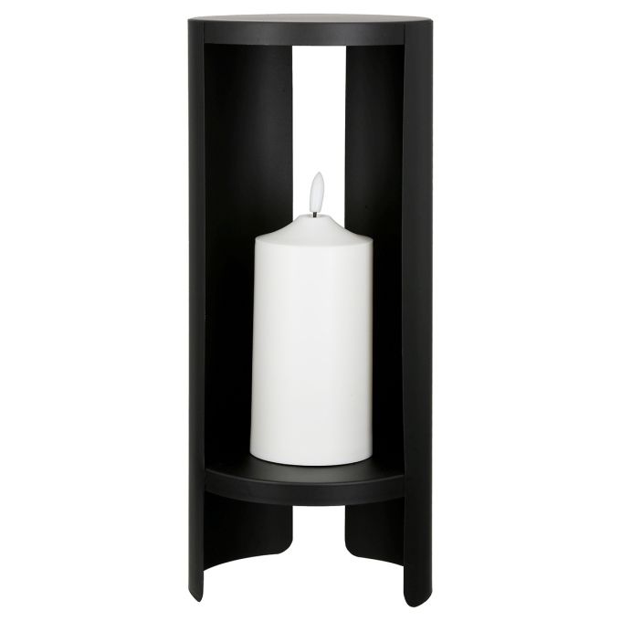 Διακοσμητικό Αντικείμενο (LED) 'Shelter' Μέταλλο/Συνθετικό Μαύρο 44x15cm