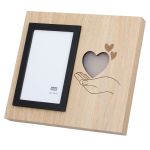 Κορνίζα (Led) Ορθογώνια Καρδιά Μοτίφ Mdf Καφέ 2 Ποικιλία 25X3X22Cm 25X3X22Cm