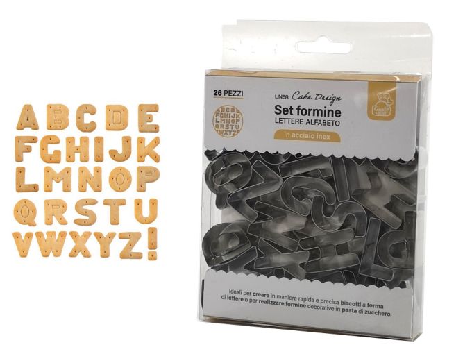 Φορμάκια Για Μπισκότα Γράμματα Λατινικού Αλφάβητου Μέταλλο Σετ 26Τμχ