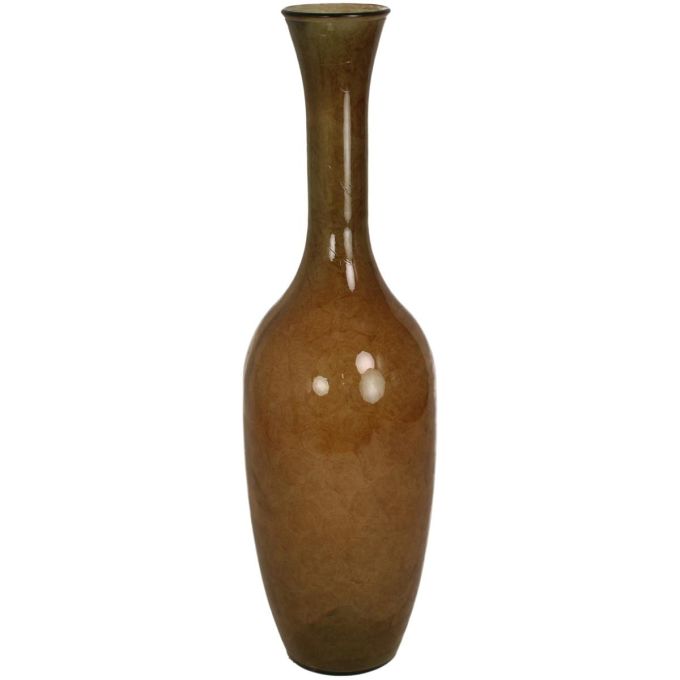 Βάζο ArteLibre Καφέ Ανακυκλωμένο Γυαλί 30x30x100cm