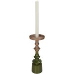 Κηροπήγιο ArteLibre Πράσινο Αλουμίνιο 11x11x30cm