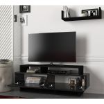 Έπιπλο Τηλεόρασης ArteLibre Sarakino Μαύρο 120x30x44cm