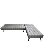 Καναπές Κρεβάτι Γωνιακός ArteLibre MAGUS Γκρι Ύφασμα 254x77/163x74cm