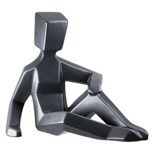 Φιγούρα 'Patras' Κεραμικό Σκούρο Γκρι 12x21x16cm