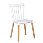 Καρέκλα ArteLibre FLAPPER Λευκό PP/Ξύλο 42.5x49.5x84cm