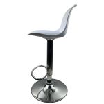 Σκαμπό Bar ArteLibre AMADA Λευκό/Χρώμιο PP/Μέταλλο 41x40x79-89cm