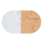 Οβάλ Δίσκος Σερβιρίσματος Μάρμαρο/Μπαμπού 37x22cm ALPINA