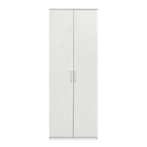 Ντουλάπα Δίφυλλη ArteLibre REIDUN Λευκό Μοριοσανίδα 60x50x195cm