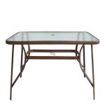 Τραπέζι Μεταλλικό ArteLibre SUN Καφέ 120x70x70cm