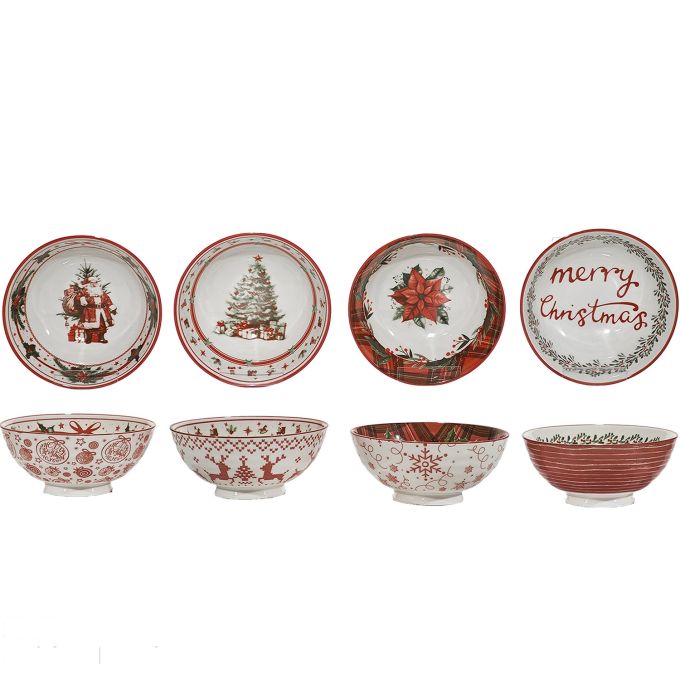 Χριστουγεννιάτικο Μπολ Πορσελάνη 29cl Σε 4 Σχέδια