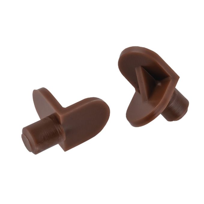 Στήριγμα Ραφιού Φ6mm Καφέ Πλαστικό