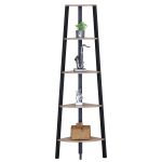 Βιβλιοθήκη ArteLibre PENDRYN Δρυς/Μαύρο Μοριοσανίδα/Μέταλλο 53.4x37.8x160.3cm