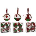 Χριστουγεννιάτικη Μπάλα 100mm Σετ 4Τμχ Σε 3 Σχέδια
