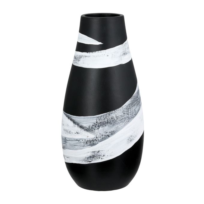 Βάζο Στρογγυλό Κεραμικό Μαύρο D14X29Cm D14X29Cm
