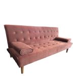 Καναπές Κρεβάτι Τριθέσιος ArteLibre ELFREDA Σάπιο Μήλο Ύφασμα 188x83x83cm