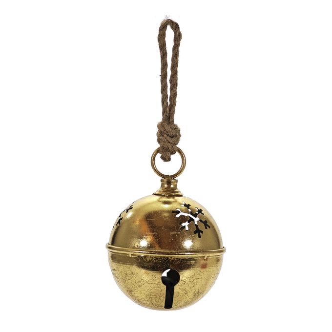 Χριστουγεννιάτικο Κρεμαστό Διακοσμητικό Καμπάνα Χρυσό 20x50cm