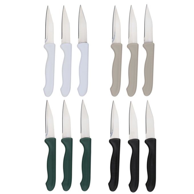 Μαχαίρι Καθαρισμού 18cm 3Τμχ Σε 4 Χρώματα ALPINA