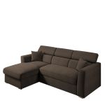 Καναπές Γωνιακός ArteLibre Αριστερή Γωνία AUDREY Σκούρο Καφέ 243x174x80/91cm
