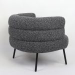 Πολυθρόνα ArteLibre CEREN Μαύρο Ύφασμα/Μέταλλο/Ξύλο 87x80x70cm