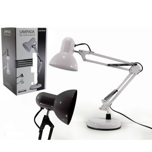 Λάμπα Γραφείου Λευκό/Μαύρο Μέταλλο 60cm Σε 2 Χρώματα