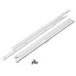 Οδηγός Συρταριού Με Ροδάκι 300mm Λευκό Πλήρες Άνοιγμα