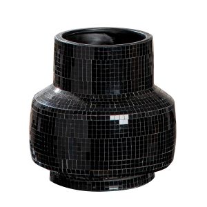 Βάζο Λαιμού Κεραμικό Μαύρο D17X18Cm D17X18Cm