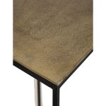 Τραπεζάκι ArteLibre Χρυσό Αλουμίνιο 45x45x70cm Σετ 2Τμχ