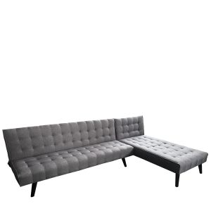 Καναπές Κρεβάτι Γωνιακός ArteLibre MAGUS Γκρι Ύφασμα 254x77/163x74cm