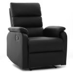Πολυθρόνα Ανακλινόμενη ArteLibre TALITHA Μαύρο PU 79x97x101cm