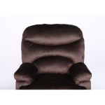Πολυθρόνα Ανακλινόμενη ArteLibre NASHIRA Καφέ Βελούδο 88x90x99cm