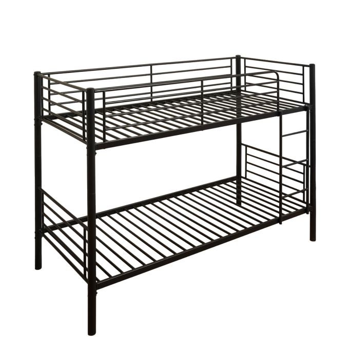 Κουκέτα ArteLibre NICKY Μαύρο Μέταλλο 210x97.5x151cm (Στρώμα 90x200cm)