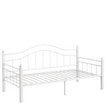 Καναπές Κρεβάτι ArteLibre PECOS Λευκό Μέταλλο Για Στρώμα 90x190cm