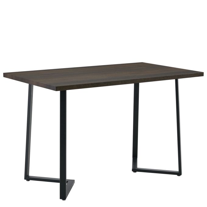 Τραπέζι Τραπεζαρίας ArteLibre WINFORD Καρυδί/Μαύρο Μέταλλο/Μοριοσανίδα 120x70x76cm