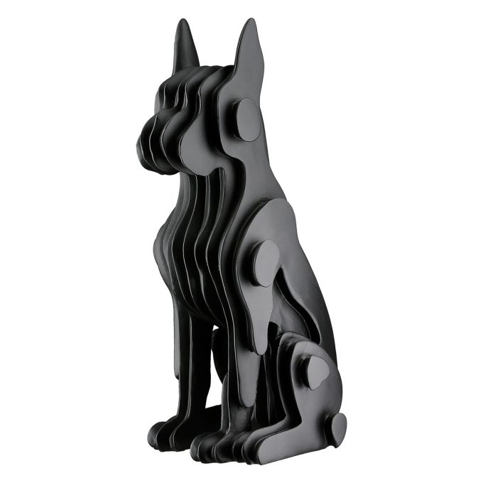 Figure Dog Synthetic Resin Black 13X15X29Cm 13X15X29Cm