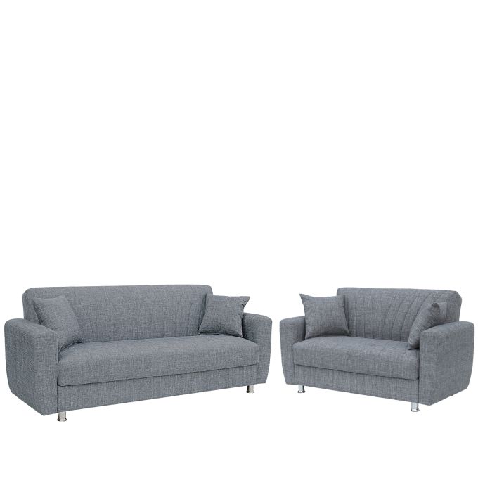 Σετ Σαλόνι ArteLibre JUAN Διθέσιος και Τριθέσιος Γκρι