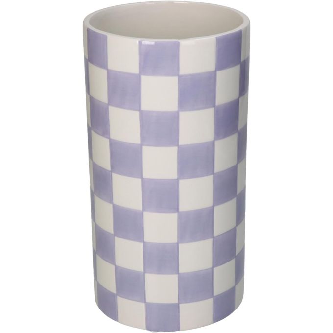 Βάζο ArteLibre Σκακιέρα Λιλά Δολομίτης 13.9x13.9x25.2cm