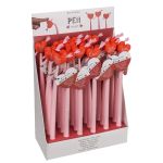 Στυλό Καρδιά Ευλύγιστο Ροζ/Κόκκινο 23cm Σε 3 Σχέδια