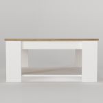 Τραπεζάκι Σαλονιού ArteLibre ALDEN Λευκό/Φυσικό Μοριοσανίδα/Μελαμίνη 90x60x42cm