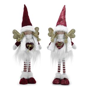 Χριστουγεννιάτικος Άγγελος Όρθιος Κόκκινο 58cm Σε 2 Σχέδια