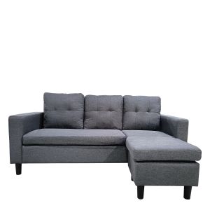Καναπές Γωνιακός ArteLibre GRETEL Αναστρέψιμος Γκρι Ύφασμα 182x122x70cm