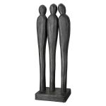Γλυπτό '3 People' Ομάδα Ξύλο Μάνγκο Μαύρο 6.5x14x36cm