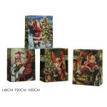 Τσάντα Συσκευασίας Με Κορδόνι Χριστουγεννιάτικη 40x20x50cm Σε 4 Σχέδια