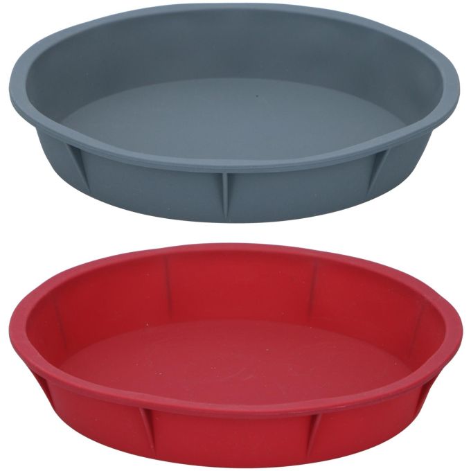 Στρογγυλή Φόρμα Κέικ Σιλικόνη Γκρι 24.5x4.5cm ALPINA Σε 2 Χρώματα
