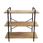 Ραφιέρα ArteLibre AVEIRO Φυσικό/Μαύρο MDF/Μέταλλο 80x34x80cm